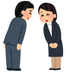 クッション言葉を使用し丁寧に挨拶を交わすブログ画像